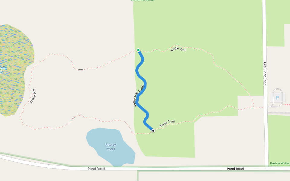 Kettle Trail Loop walking route map in Burton