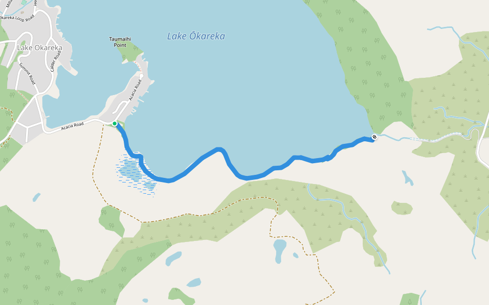 Lake Okareka Walkway walking route map in Rotorua