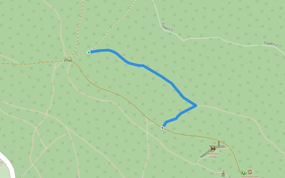 Zvieratká walking route map in Košice