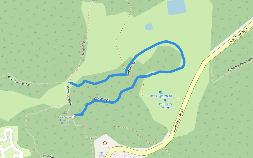 Heritage Walk walking route map in Flinders Chase