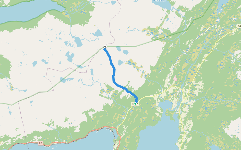 Kvalhornet walking route map in Bringsli