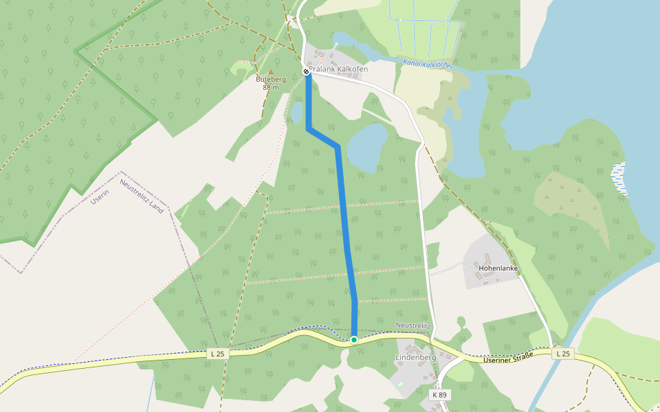Naturlehrpfad walking route map in Userin