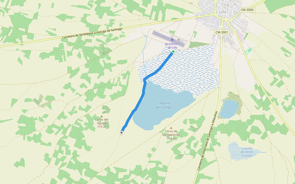 Senda Galiana walking route map in Lillo