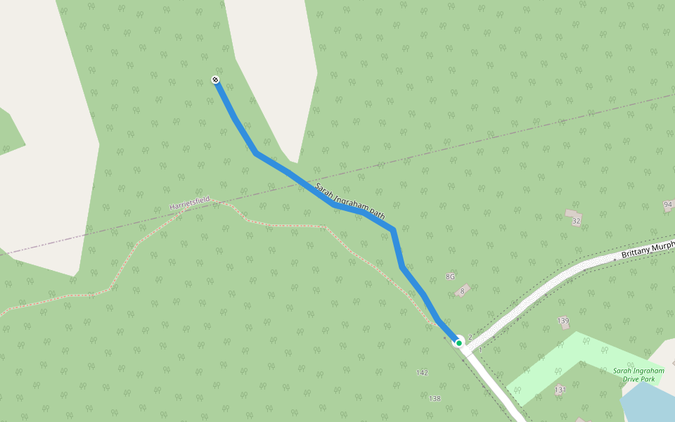 Sarah Ingraham path walking route map in Williamswood