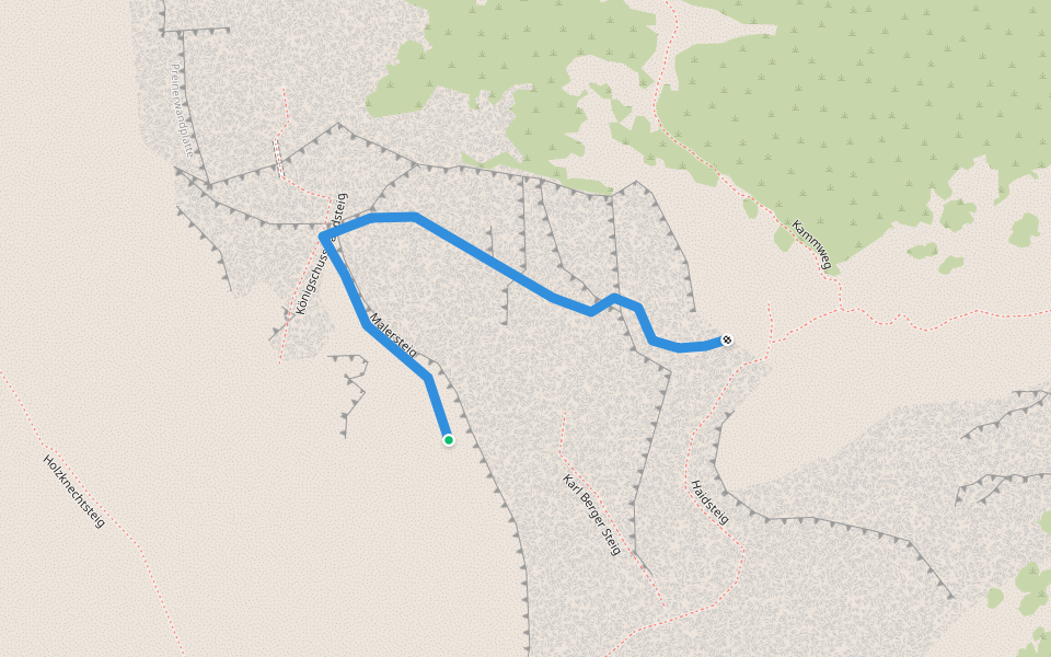 Malersteig walking route map in Griesleiten