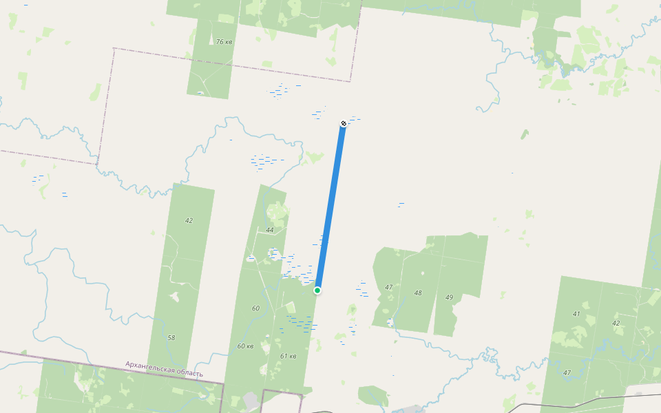 кварталка walking route map in Erga