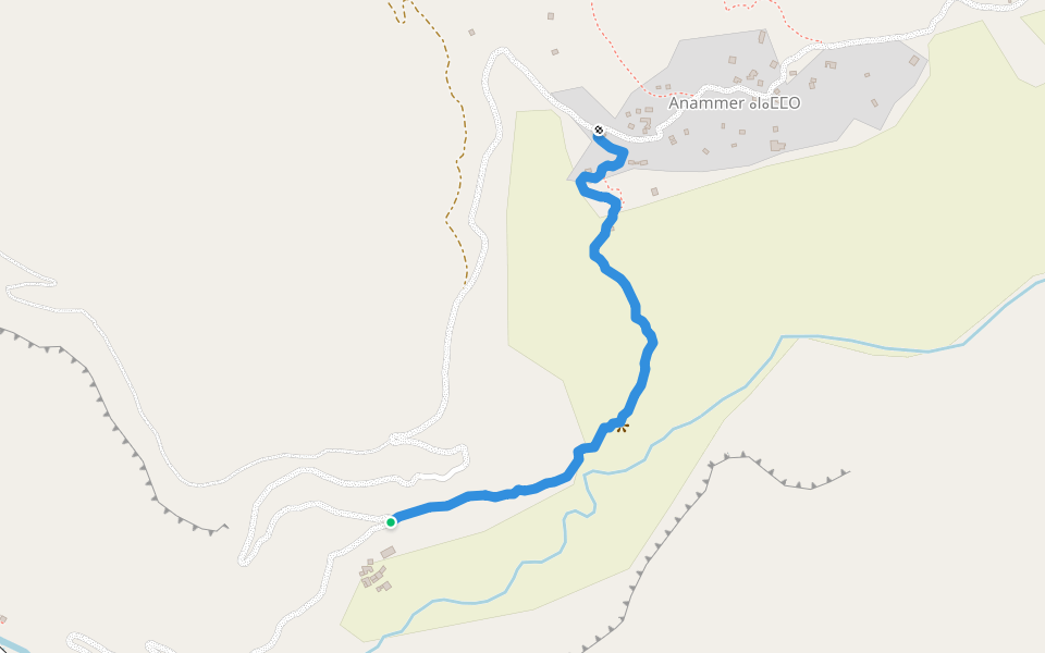 Chemin de Randonnée Tazitount walking route map in Doutghrine