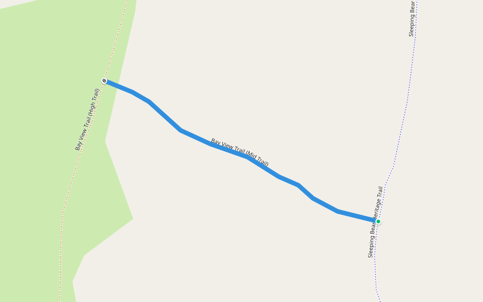 Bay View Trail (Mid Trail) walking route map in Maple City