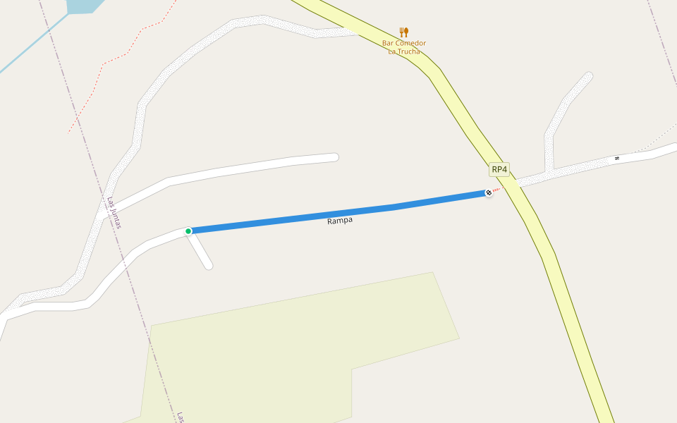 Rampa walking route map in Las Juntas