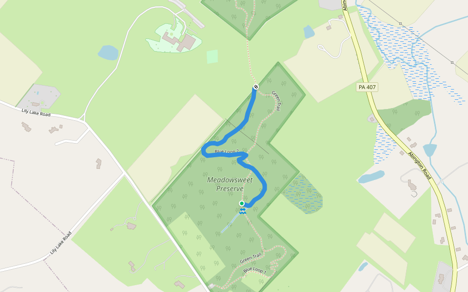 Blue Loop 2 walking route map in Dalton