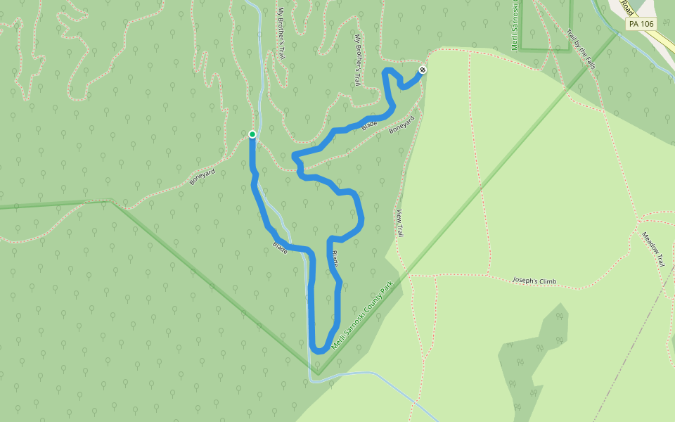 Blade walking route map in Carbondale