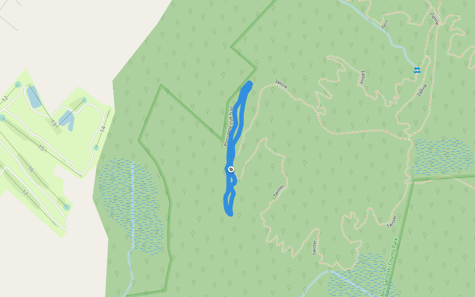 Porcupine Cliff Trail walking route map in Jermyn