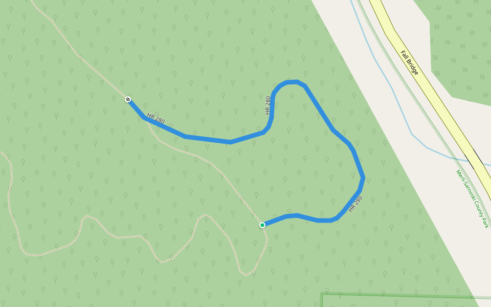 HR 280 walking route map in GREENFILD Township