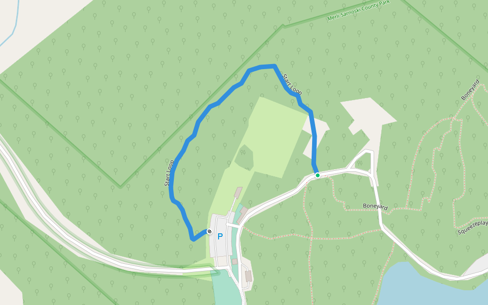 Start Loop walking route map in Mayfield