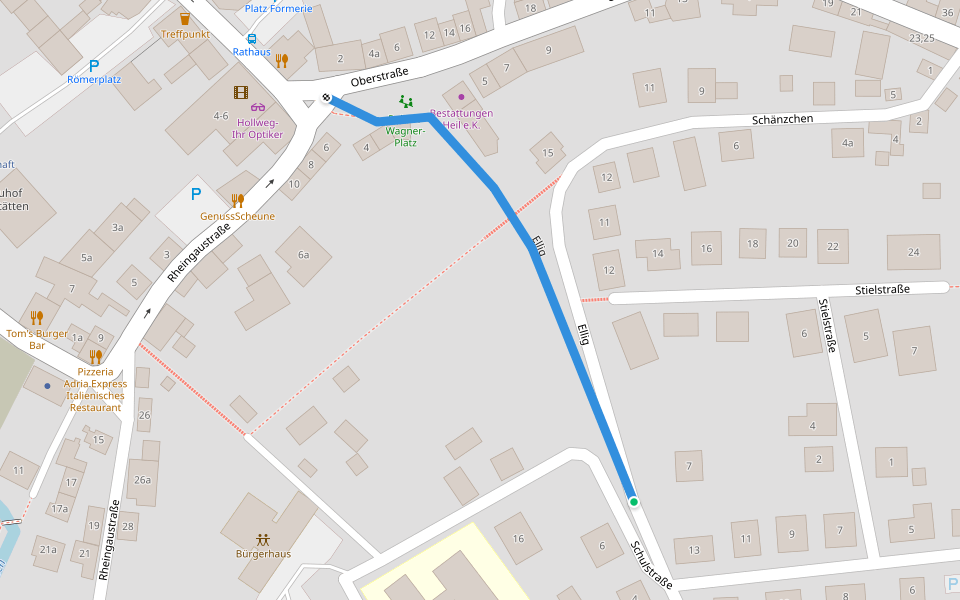 Ellig walking route map in Nastätten