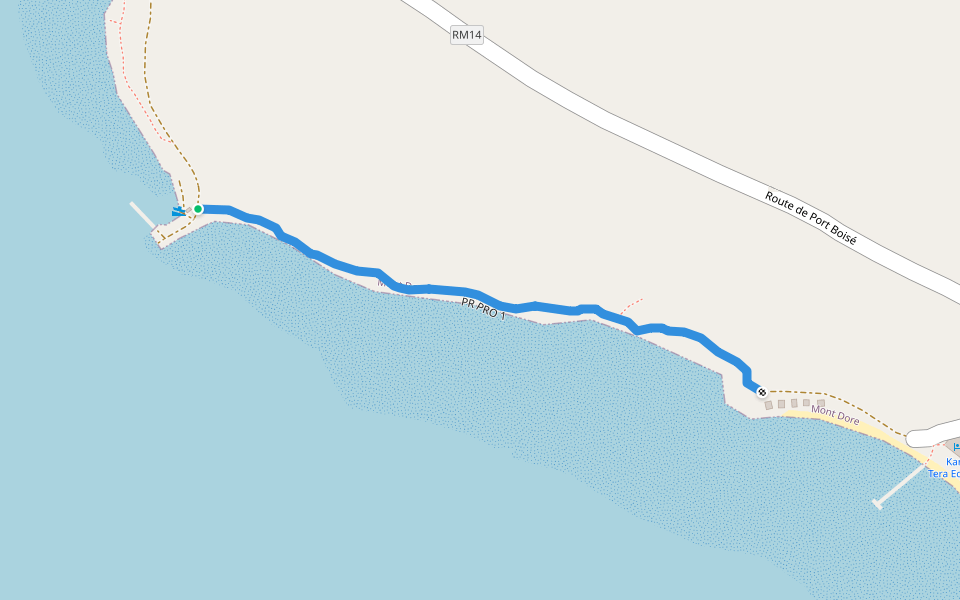 PR PRO 1 walking route map in Goro
