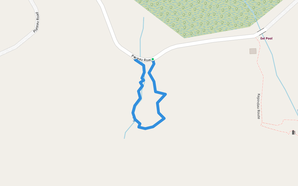 Pohn Pillap Waterfall Route walking route map in Ipwal