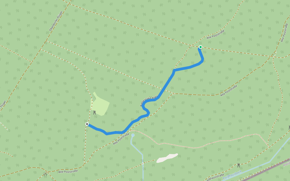 Rattlesnake Alley walking route map in Breitenbrunn/Erzgebirge