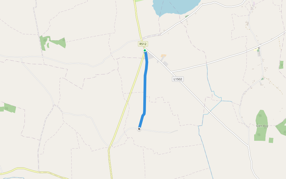 Old Cork Road walking route map in Holycross