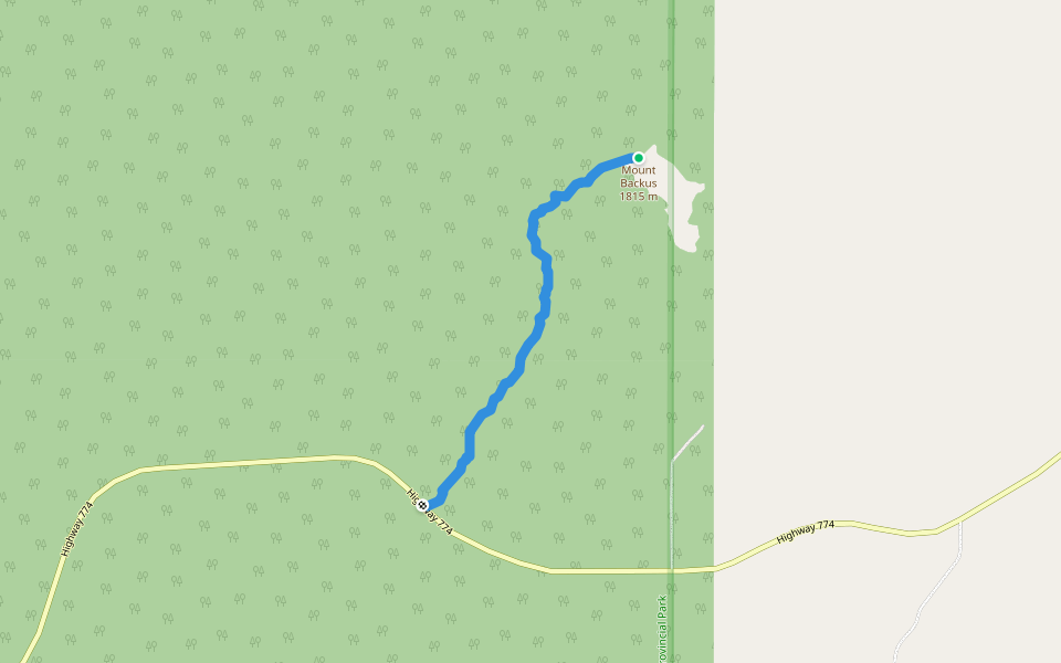 Mount Backus Route walking route map in Bellevue
