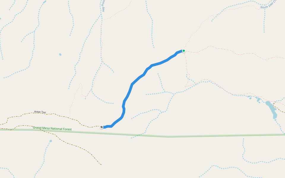 Ridge Trail walking route map in Glade Park