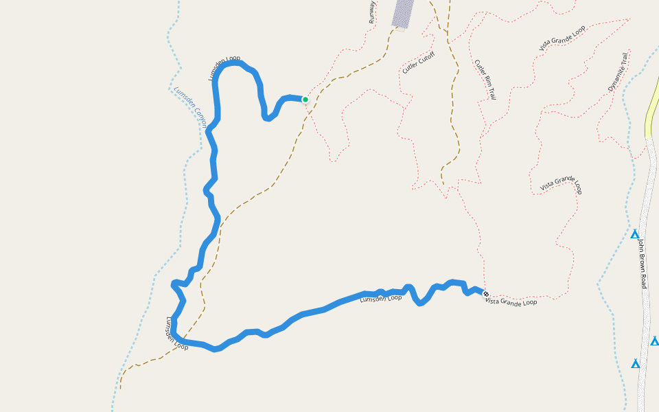 Lumsden Loop walking route map in Gateway