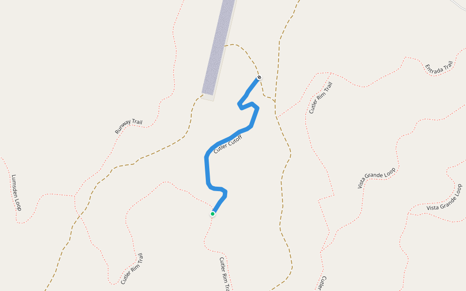 Cutler Cutoff walking route map in Gateway