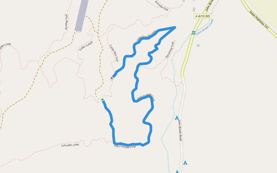 Vista Grande Loop walking route map in Gateway