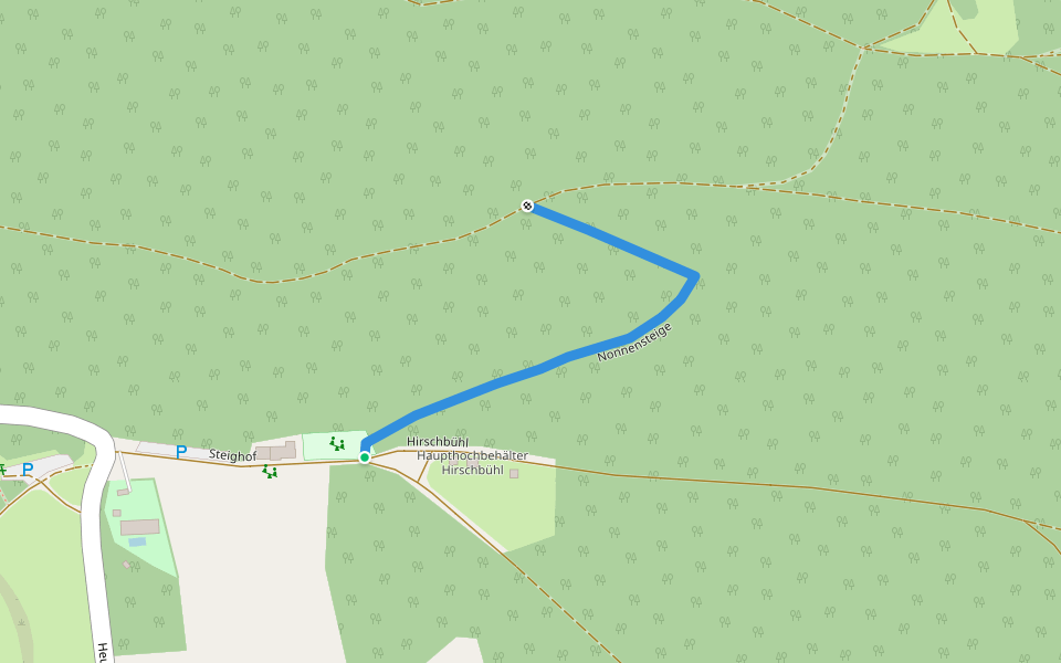 Nonnensteige walking route map in Wehingen