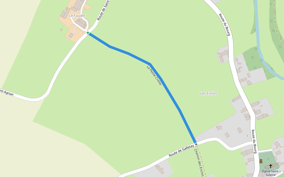 La Petite Crette walking route map in Maisoncelles-sur-Ajon