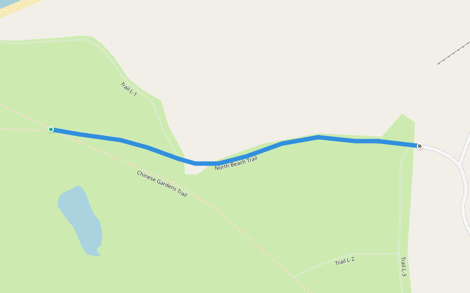 North Beach Trail walking route map in Port Townsend