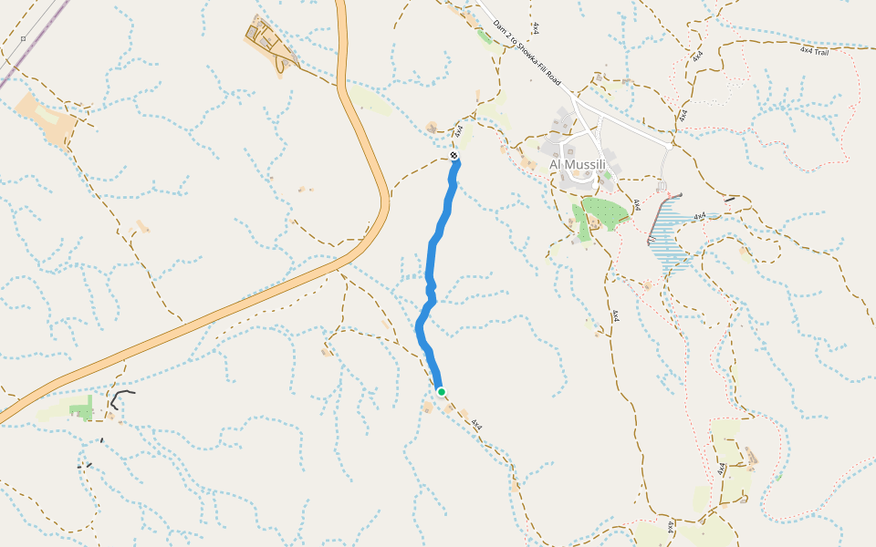Water Pipe Trail walking route map in Showkah
