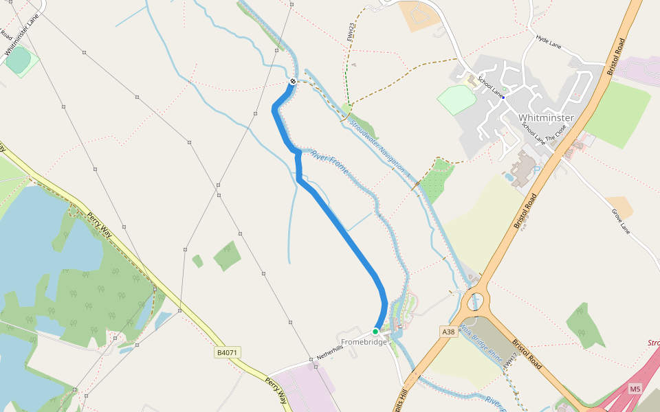 EFS15 walking route map in Whitminster