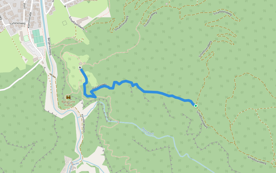 Hahntaxweg walking route map in Kundl
