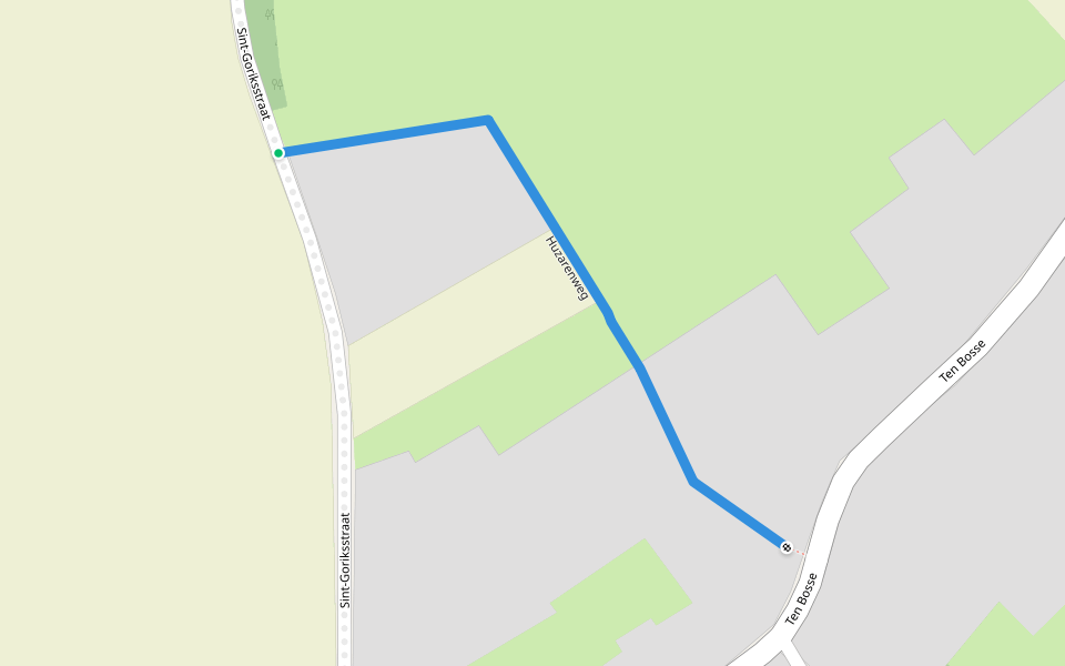 Huzarenweg walking route map in Zottegem