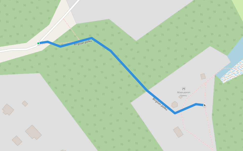 Birgitan polku walking route map in Lempäälä