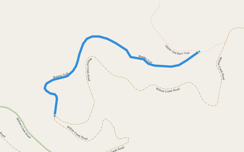 Bypass Trail walking route map in Occidental
