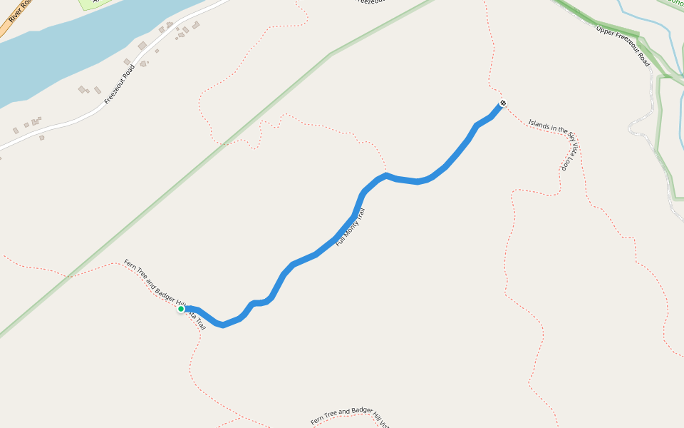 Full Monty Trail walking route map in Duncans Mills