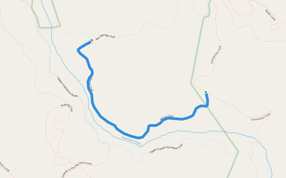 Nectar Trail walking route map in Occidental