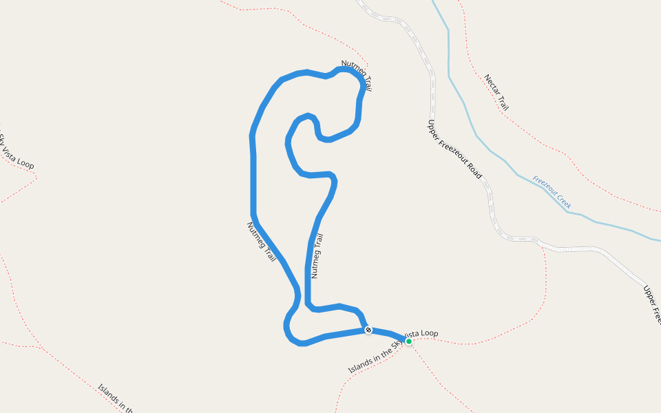 Nutmeg Trail walking route map in Occidental