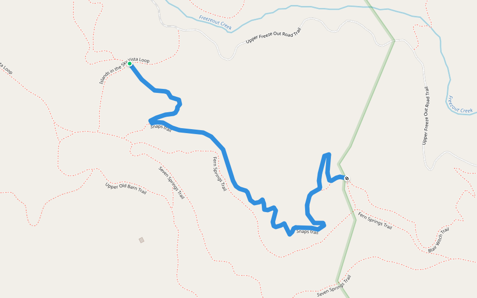 Snaps trail walking route map in Occidental
