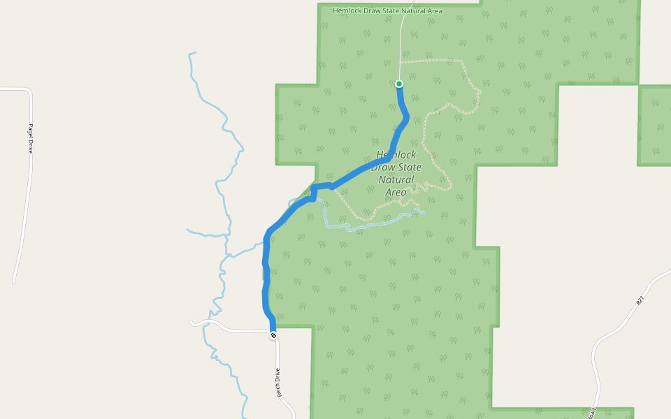 Hemlock Draw Trail walking route map in North Freedom