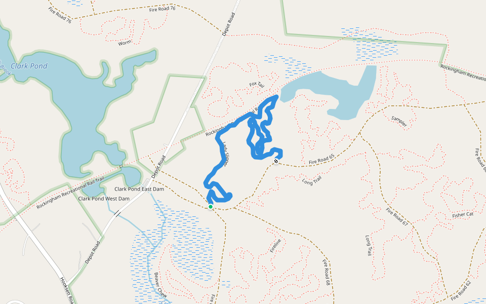 Lady Slipper walking route map in Auburn