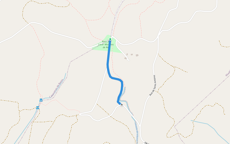 Acesso a Moinhos de Rei walking route map in Painzela