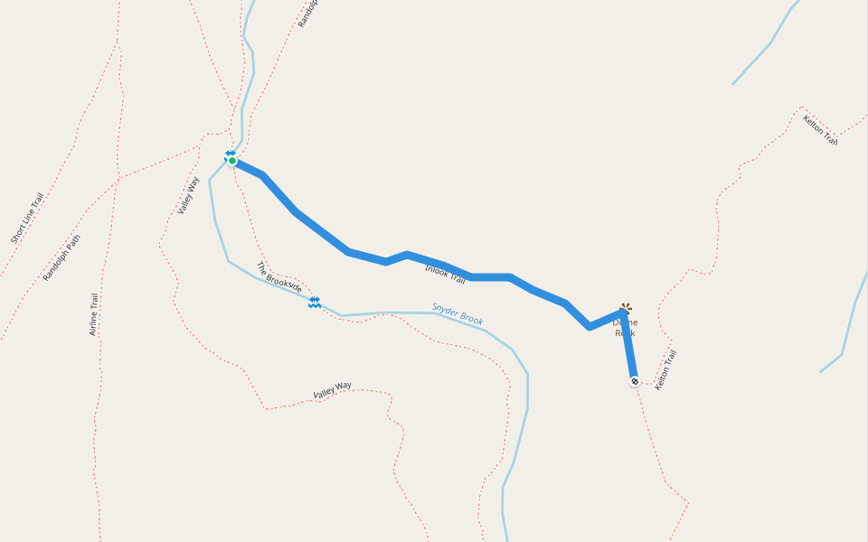 Inlook Trail walking route map in Randolph