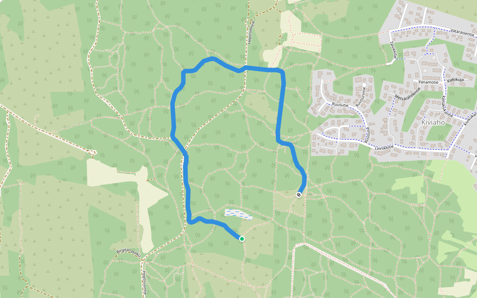 Hakkarin ulkoilureitti 7 km walking route map in Lempäälä
