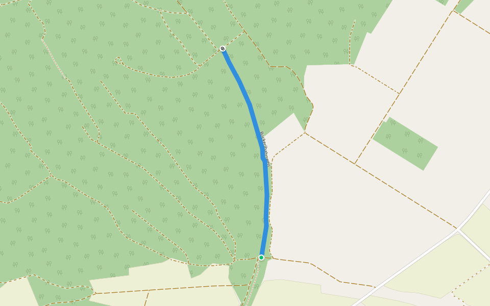Bockerlbahnweg walking route map in Geiselhöring