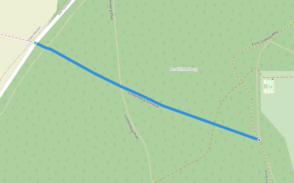 Lichtenberg-Schneise walking route map in Ober-Mörlen