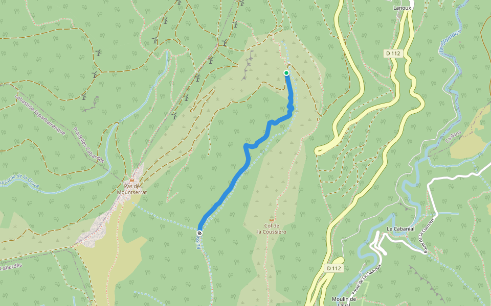 VTT 2014 walking route map in Cabrespine