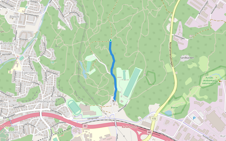 Dynamiten walking route map in Uddevalla